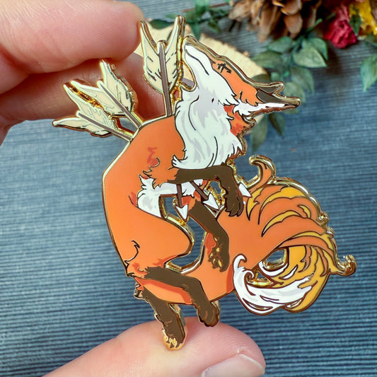 Fated Arrows Fox | Enamel Pins - Aurigae Art &Illustration