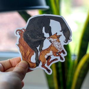 Matte Fox&Wolf | Stickers - Aurigae Art &Illustration