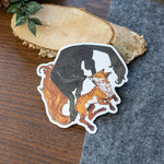 Load image into Gallery viewer, Matte Fox&amp;Wolf | Stickers - Aurigae Art &amp;Illustration
