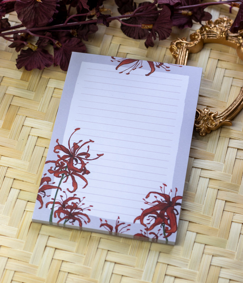 Spider Lilies | A6 Notepad - Aurigae Art &Illustration