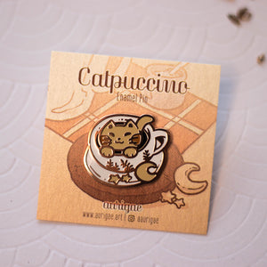 Catpuccino | Enamel Pin - Aurigae Art &Illustration