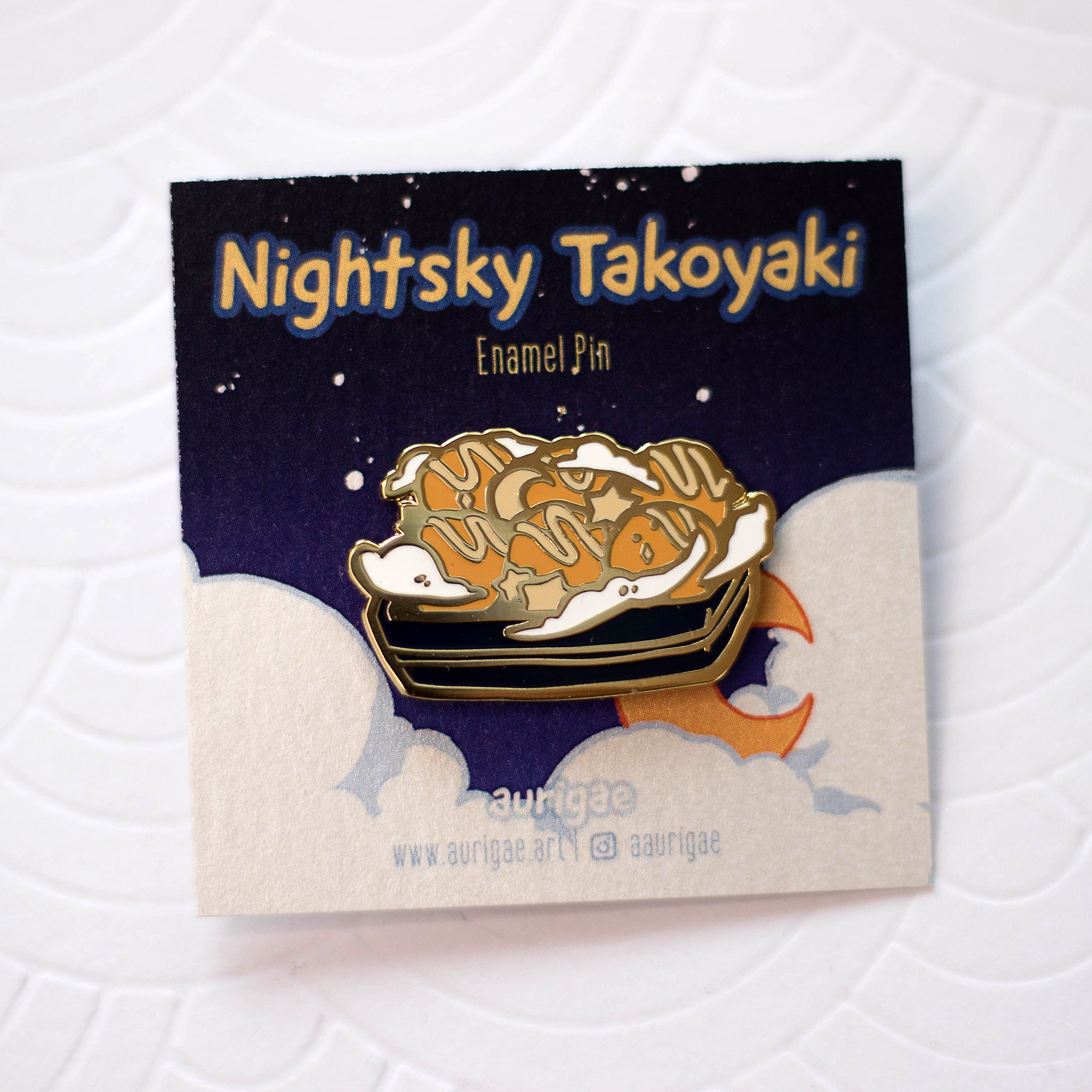 Nightsky Takoyaki | Enamel Pin - Aurigae Art &Illustration