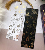Load image into Gallery viewer, The Witch&#39;s Cat | Gold Foil Bookmark - Aurigae Art &amp;Illustration
