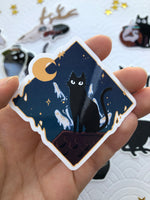Load image into Gallery viewer, The Witch&#39;s Kitten | Stickers - Aurigae Art &amp;Illustration
